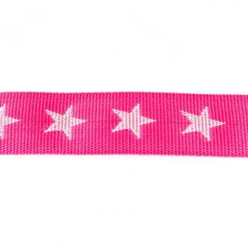 Gurtband 40 mm breit Pink mit Sternen